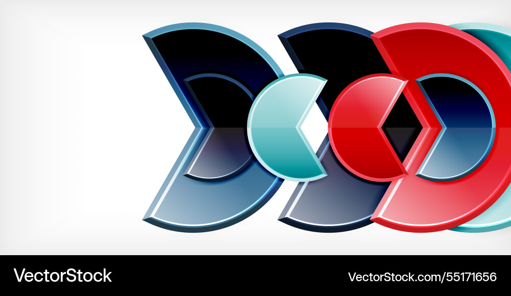 Trendy round shapes with triangular angle design Trendy round shapes with triangular angle design vector image