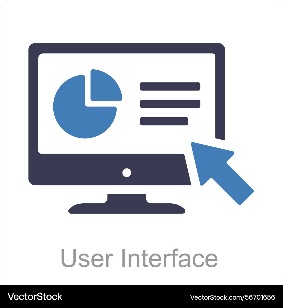 User interface and ui controls icon concept vector image