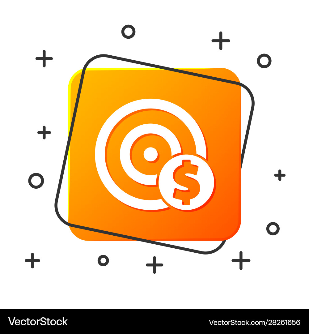 White target with dollar symbol icon isolated White target with dollar symbol icon isolated vector image