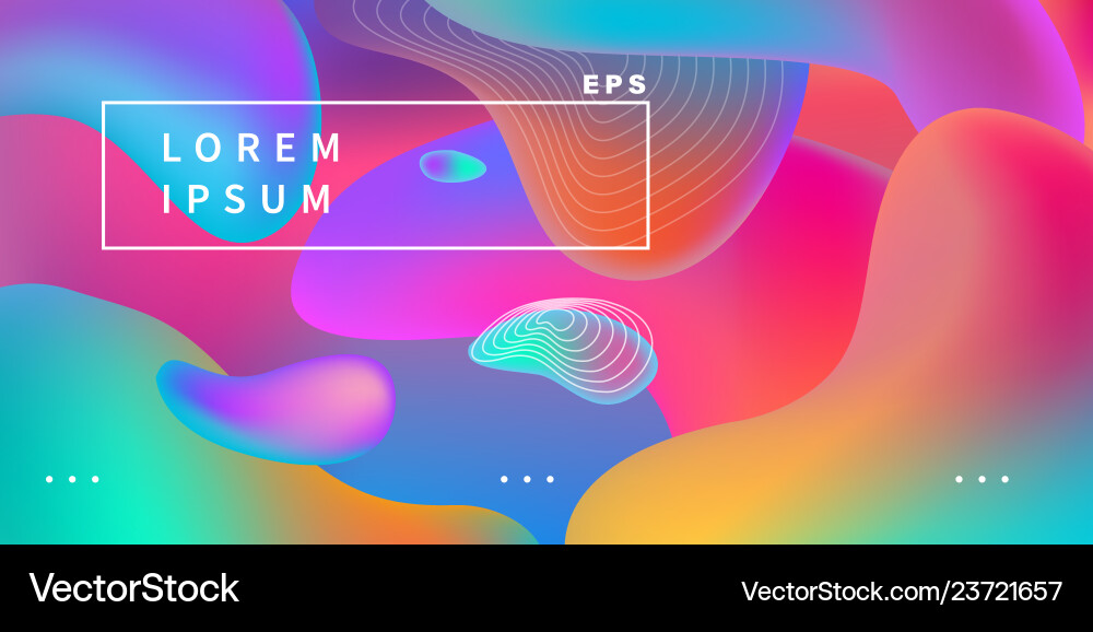 Abstract background with multicolor fluid shapes Vector Image
