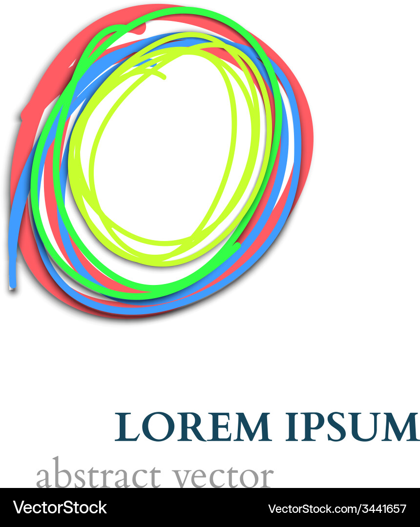 Abstract handraw lines circles Vector Image