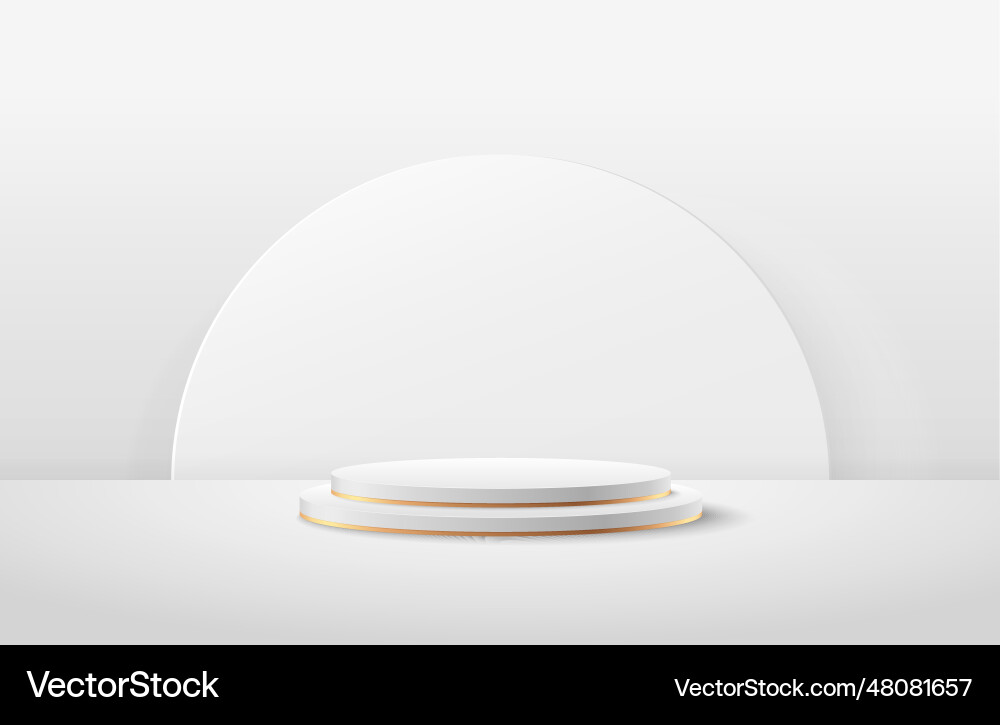Abstract round display for product on website vector image