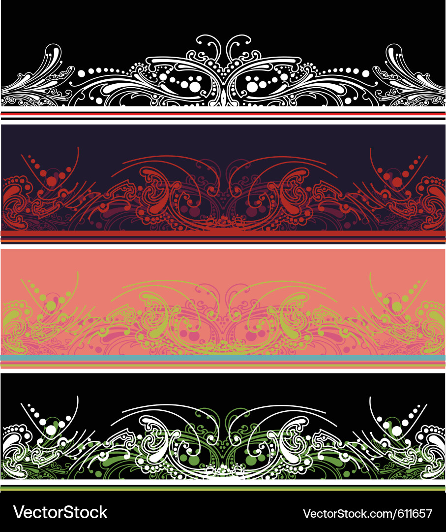 Border design elements Vector Image