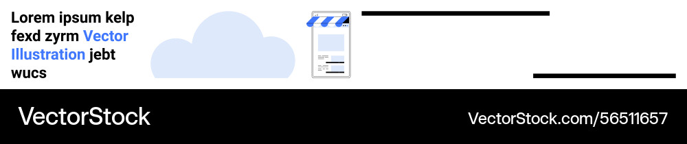 Cloud storage concept with file system and minimal Cloud storage concept with file system and minimal vector image