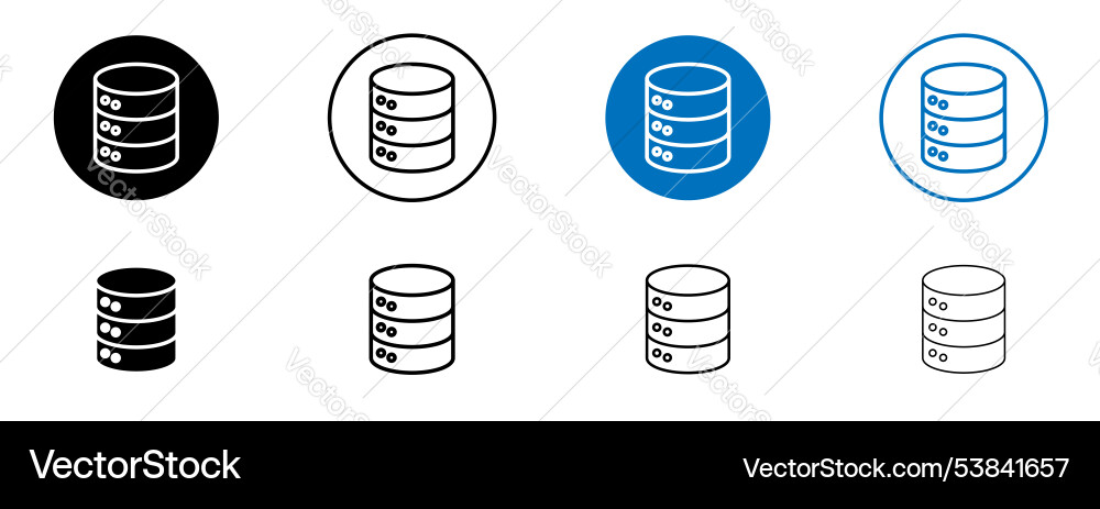 Database icon set Vector Image
