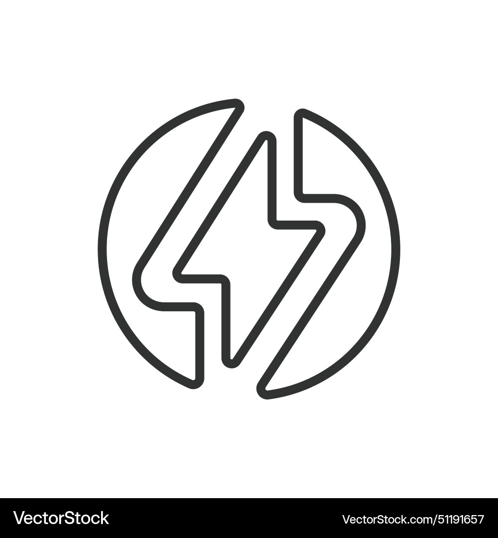Flash in line design lighting speed Vector Image