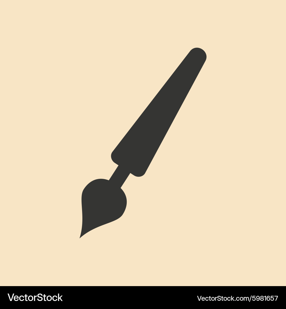 Flat with shadow icon and mobile application pen Vector Image