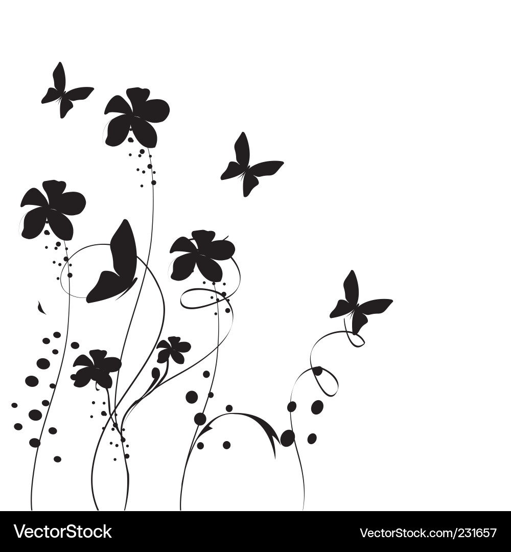 Floral Swirls Vector Image