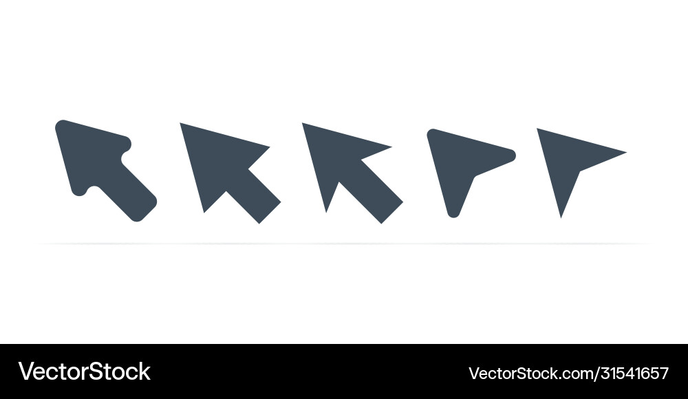 Icon set computer mouse cursors Icon set computer mouse cursors vector image