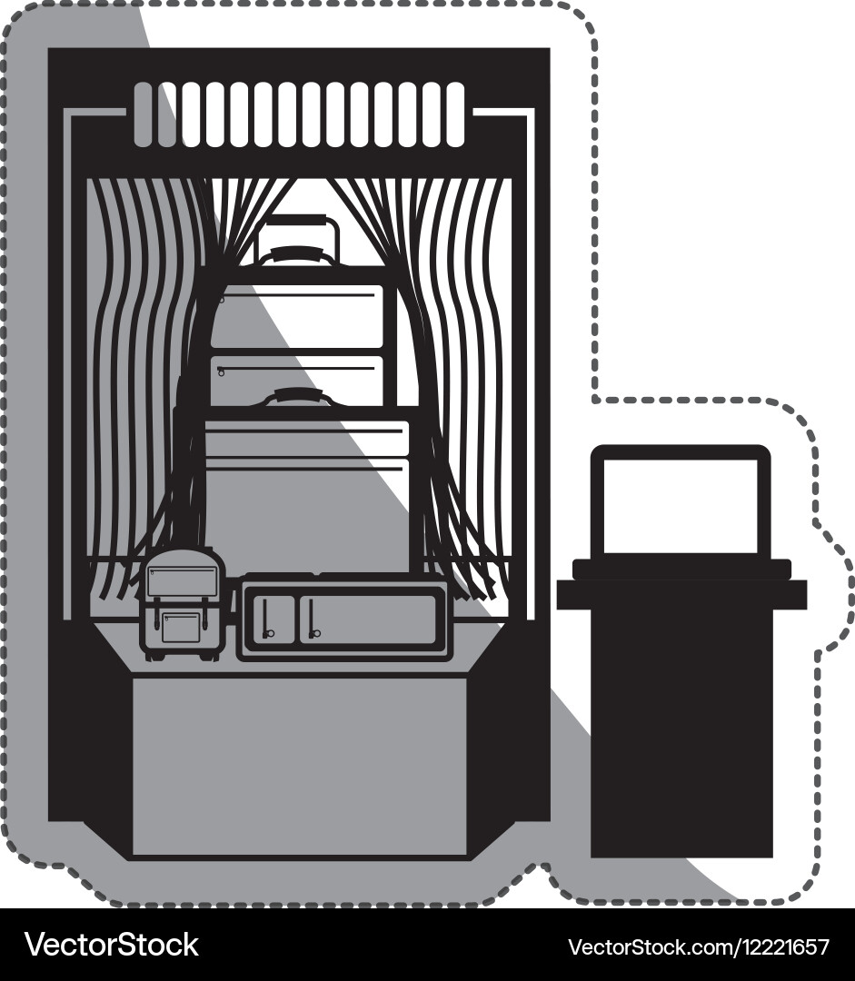 Isolated security checkpoint design vector image