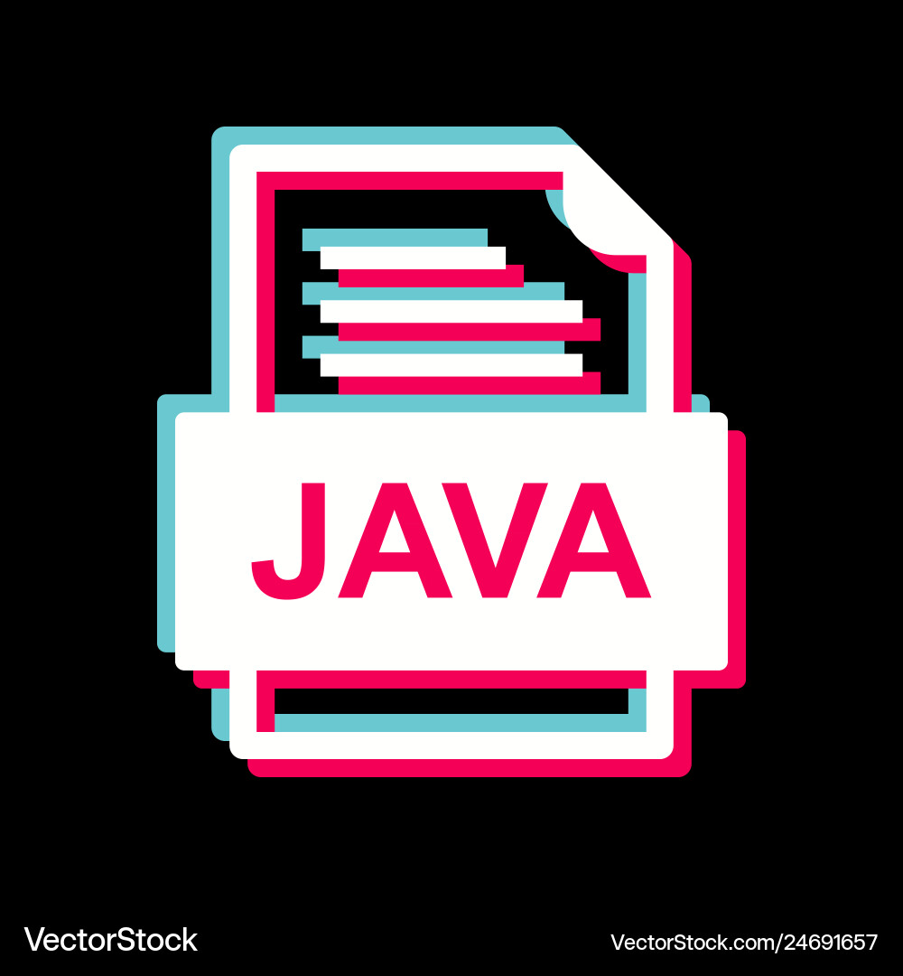 Java Datei Dokument Symbol vektorbild