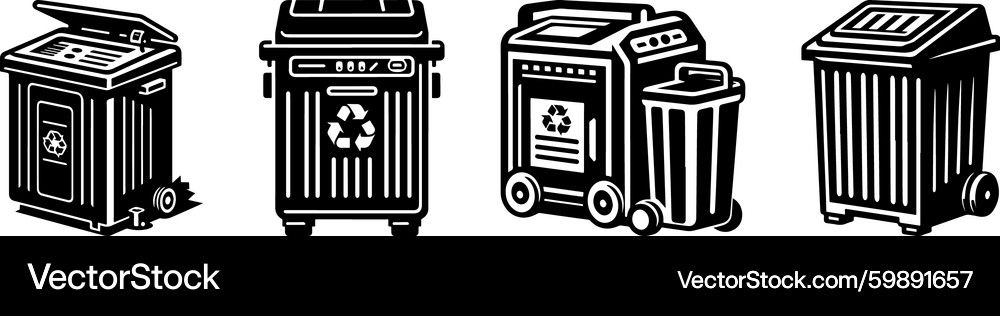 Modern Trash Compactor Icon – Royalty-Free Vector | VectorStock