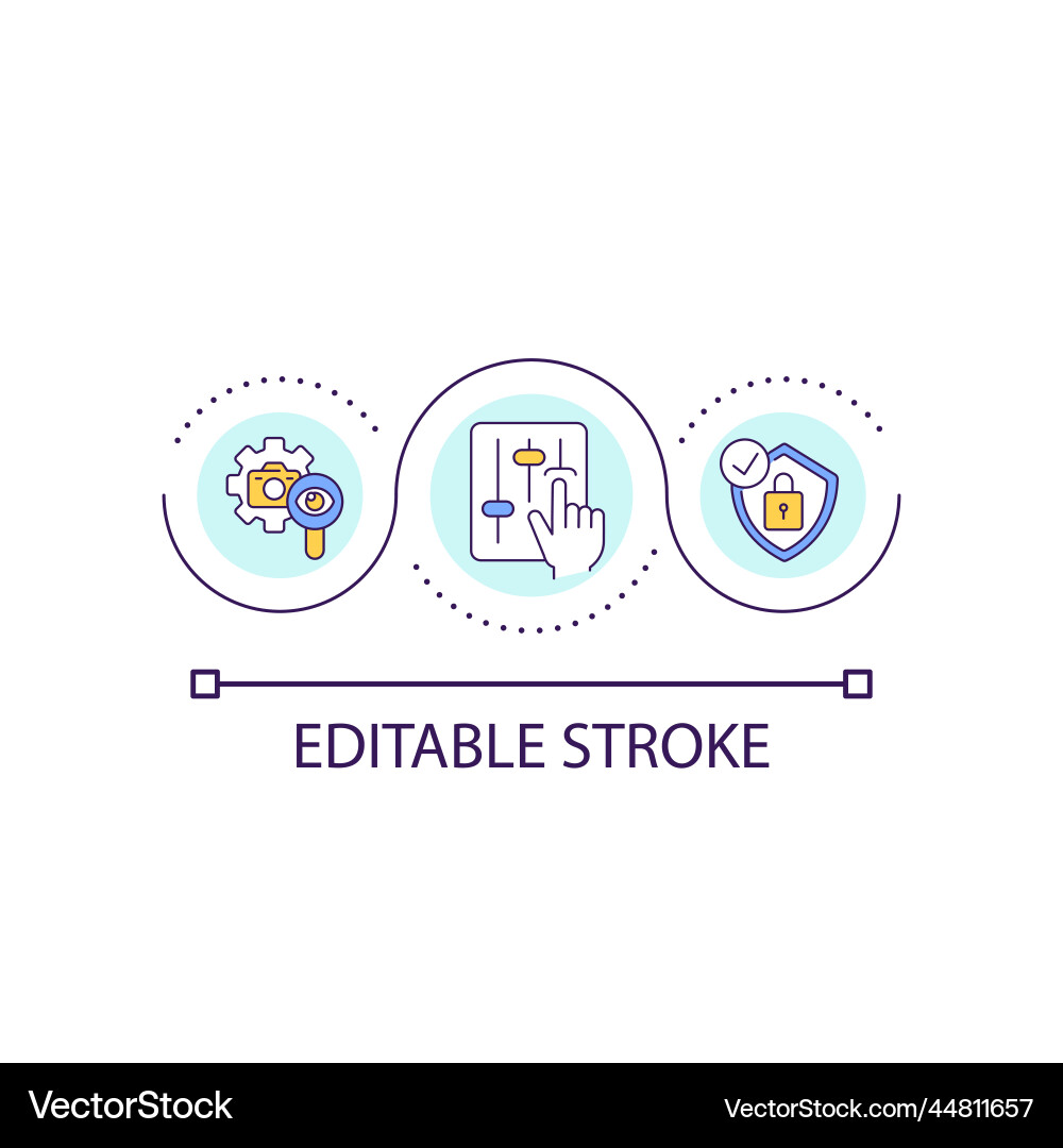Optimize security loop concept icon Optimize security loop concept icon vector image