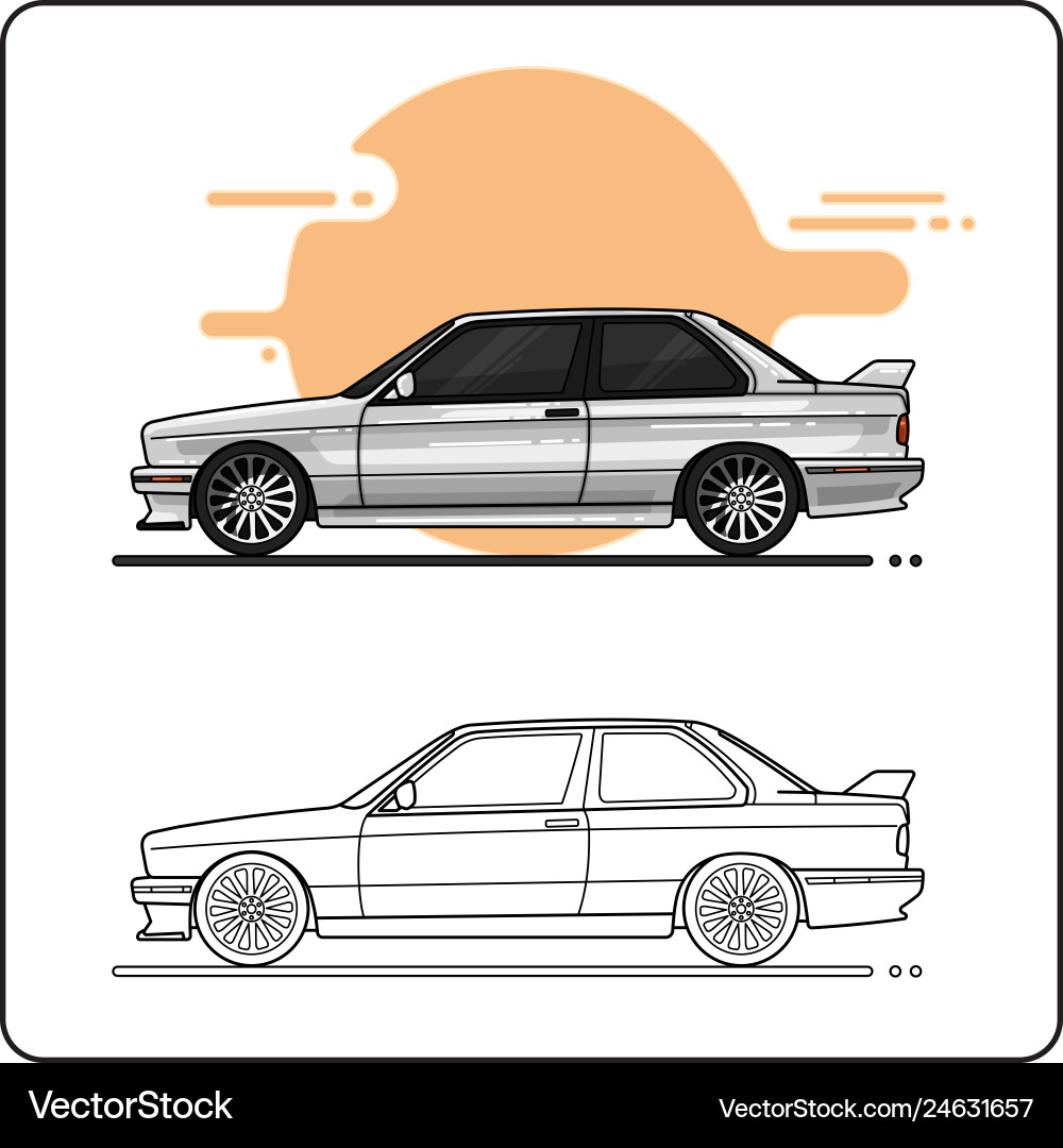 Racing Car Silhouette Vector Image