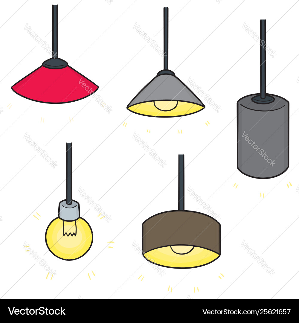 Set ceiling lamp Set ceiling lamp vector image