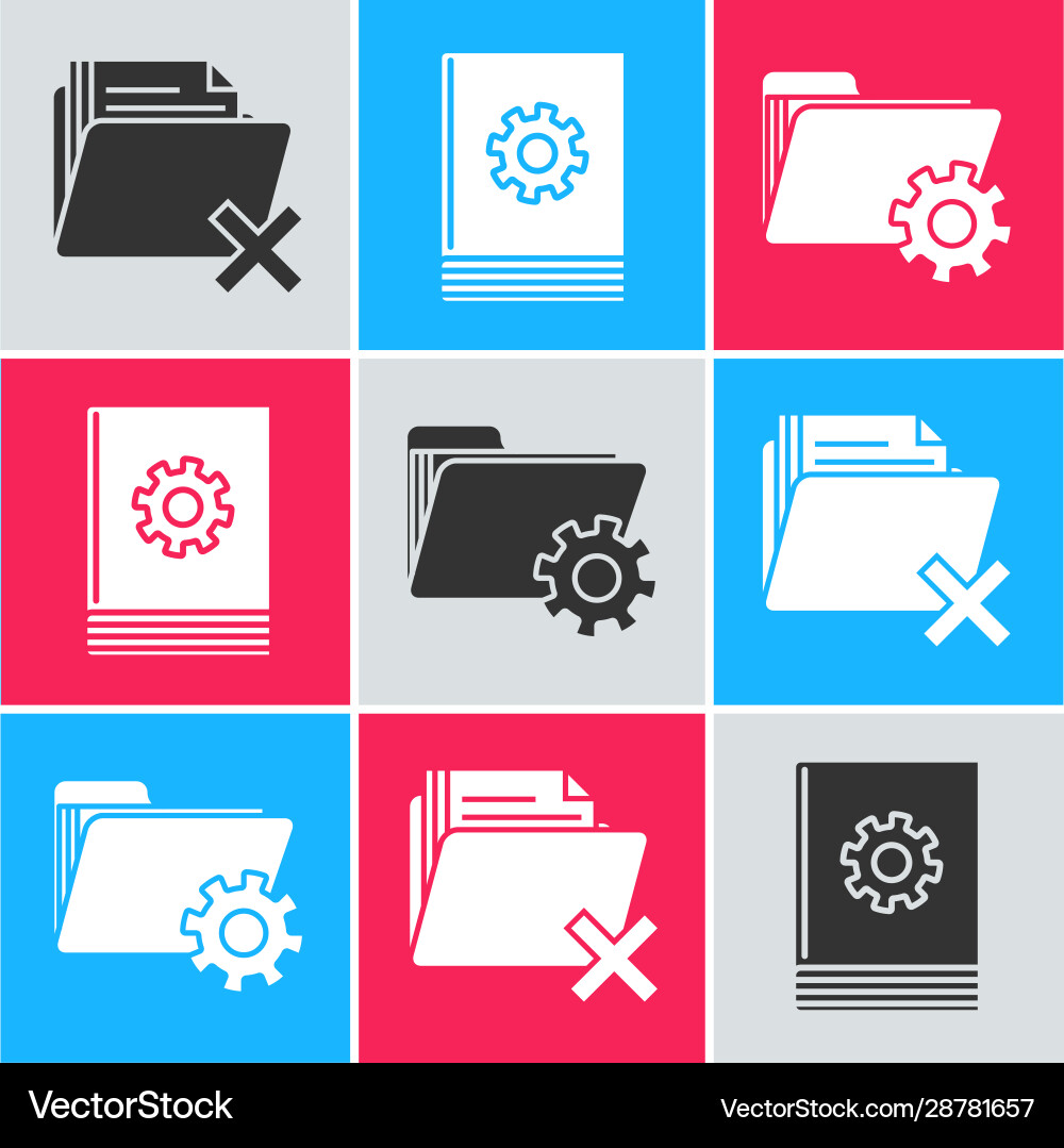 Set delete folder user manual and settings Set delete folder user manual and settings vector image