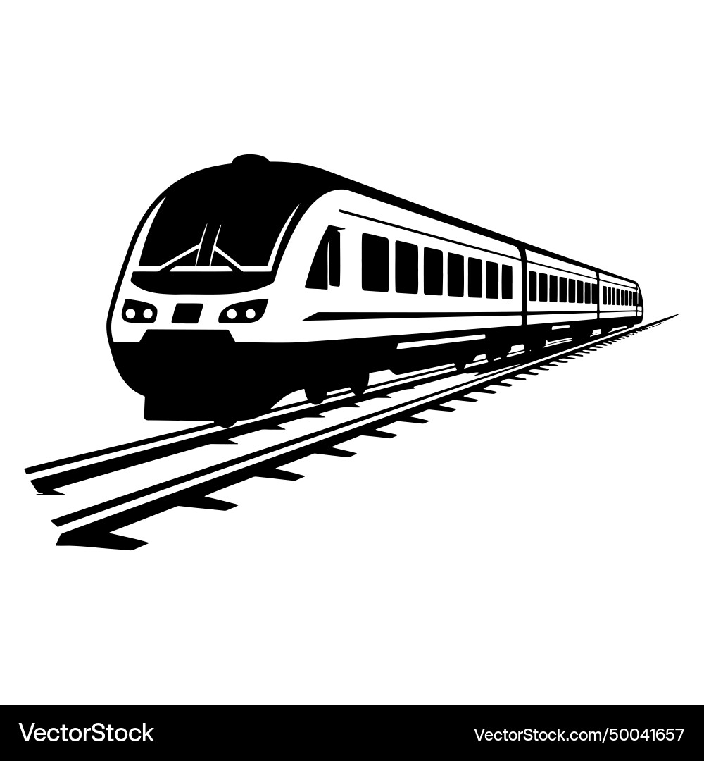 Simple Train Silhouette – Royalty-Free Vector | VectorStock, image size:1000x1080