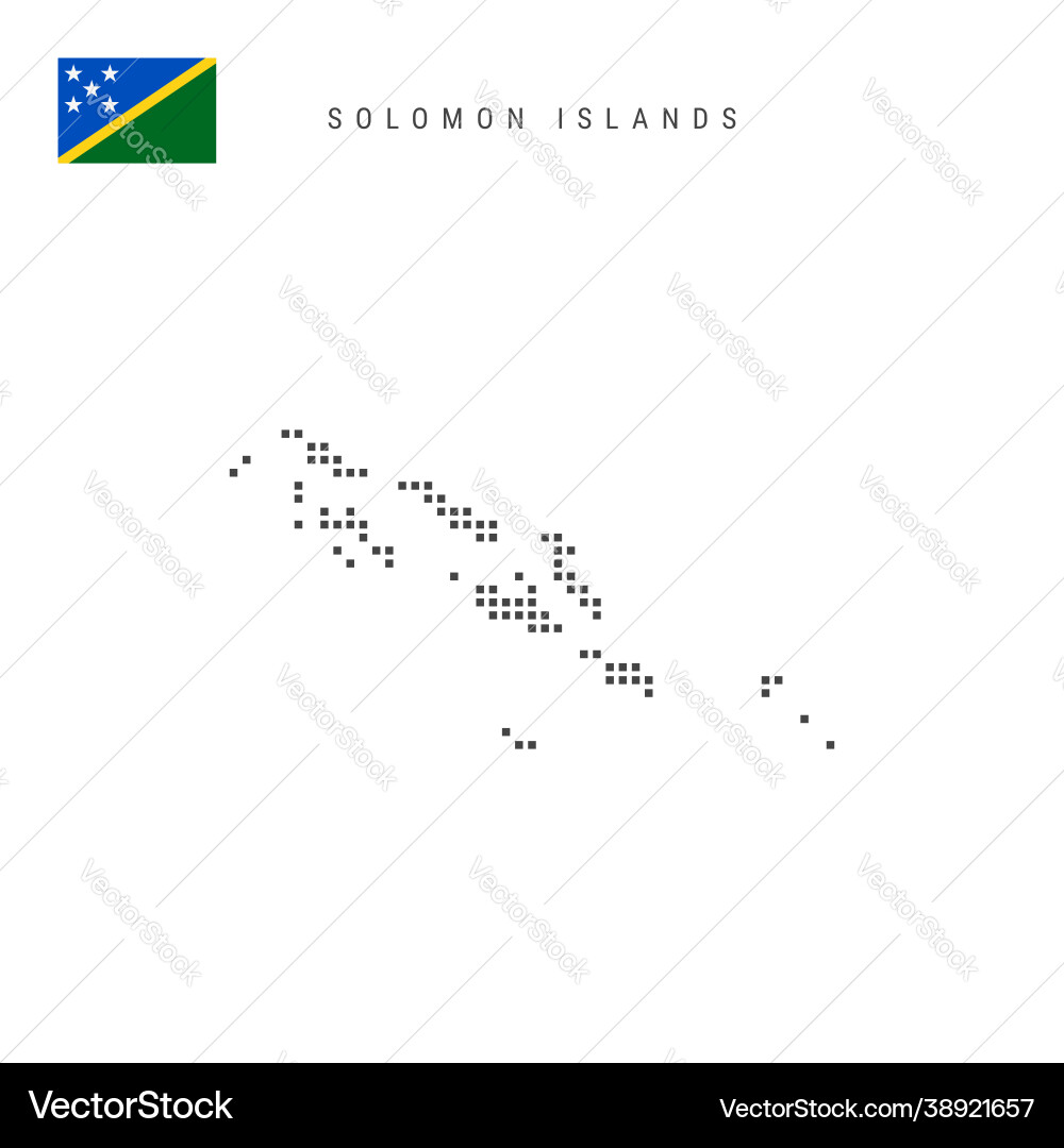 Square dots pattern map solomon islands Square dots pattern map solomon islands Vector Image