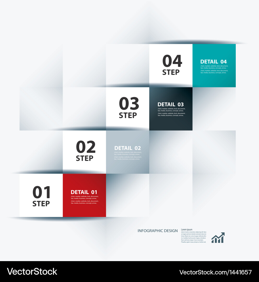 Step Data & Numbers Concept vector image