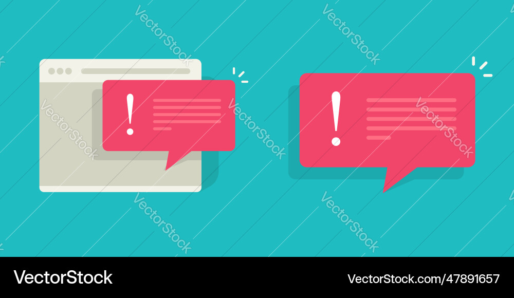 Warning alert security caution notice message Warning alert security caution notice message vector image