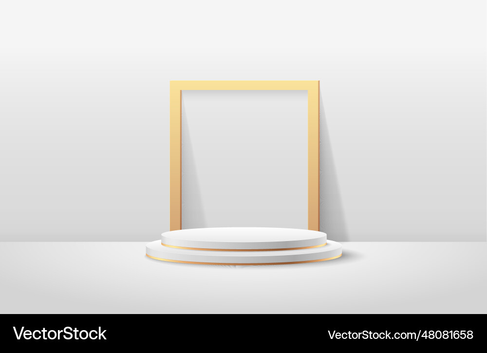 Abstract round display for product on website vector image