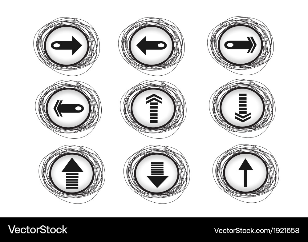 Arrow icons for web vector image