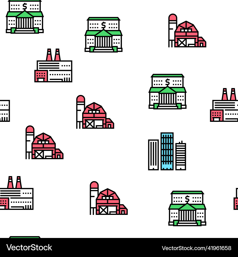 Building architecture seamless pattern Building architecture seamless pattern Vector Image