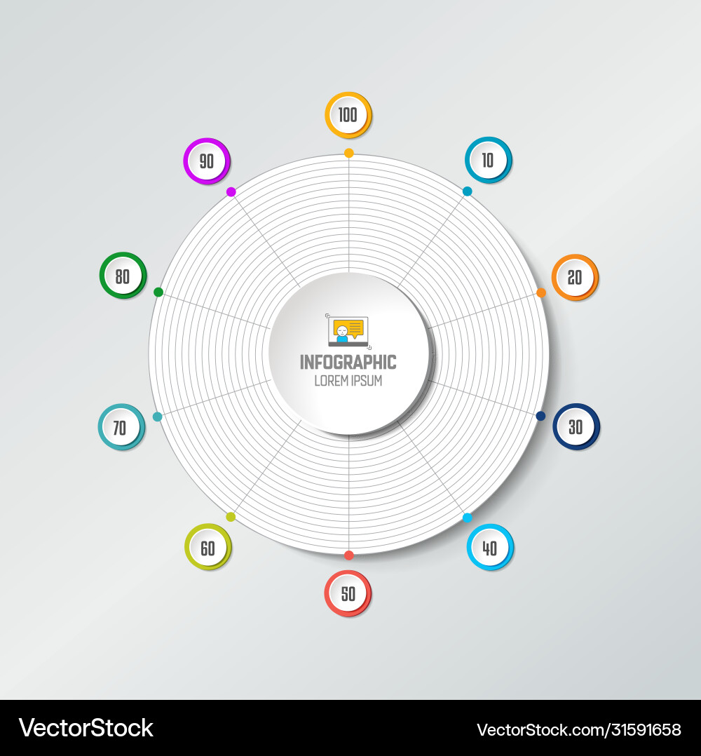 Circle radar spider net chart graph infographics Circle radar spider net chart graph infographics vector image
