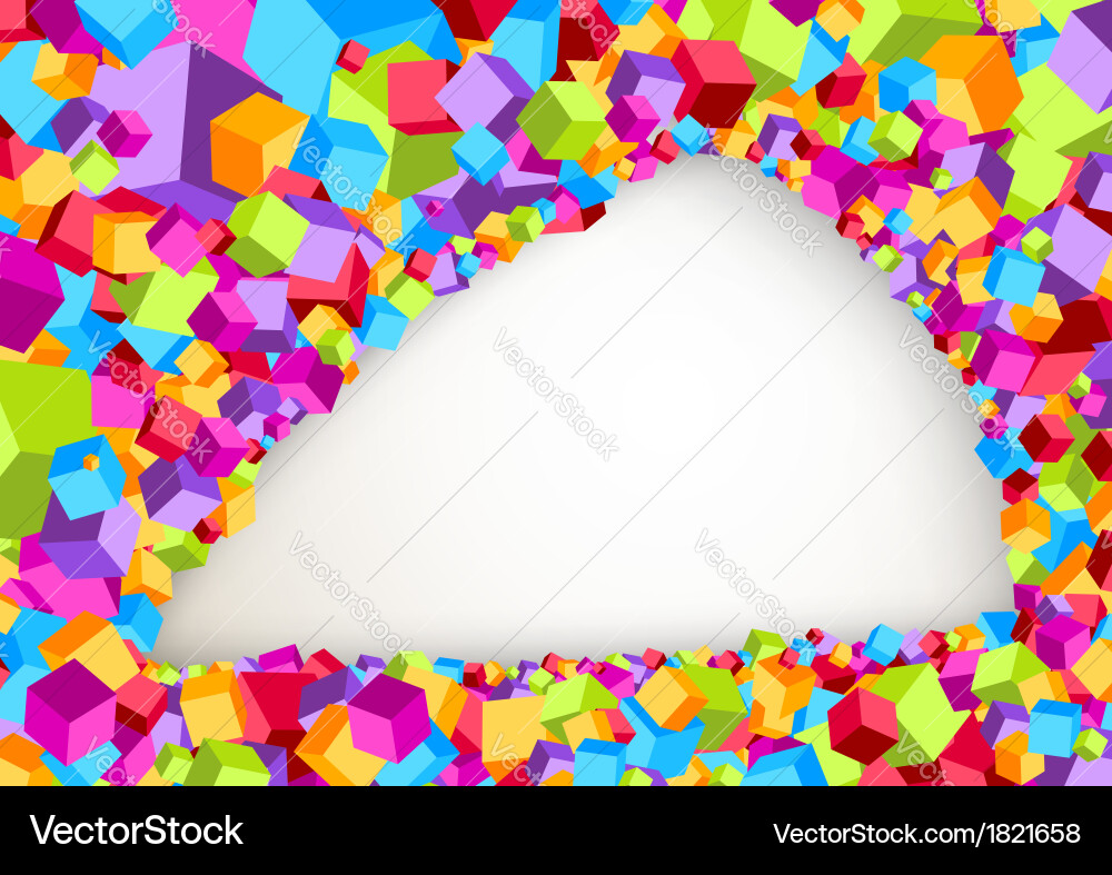 Cubic background - abstract layers Vector Image