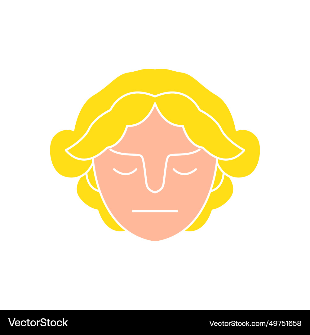Curly Haar Logo Design-Ikone Curly Haar Logo Design-Ikone vektorbild