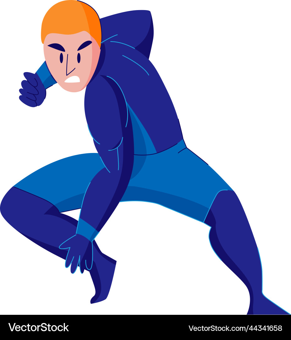 Flat superhero Royalty Free Vector Image - VectorStock