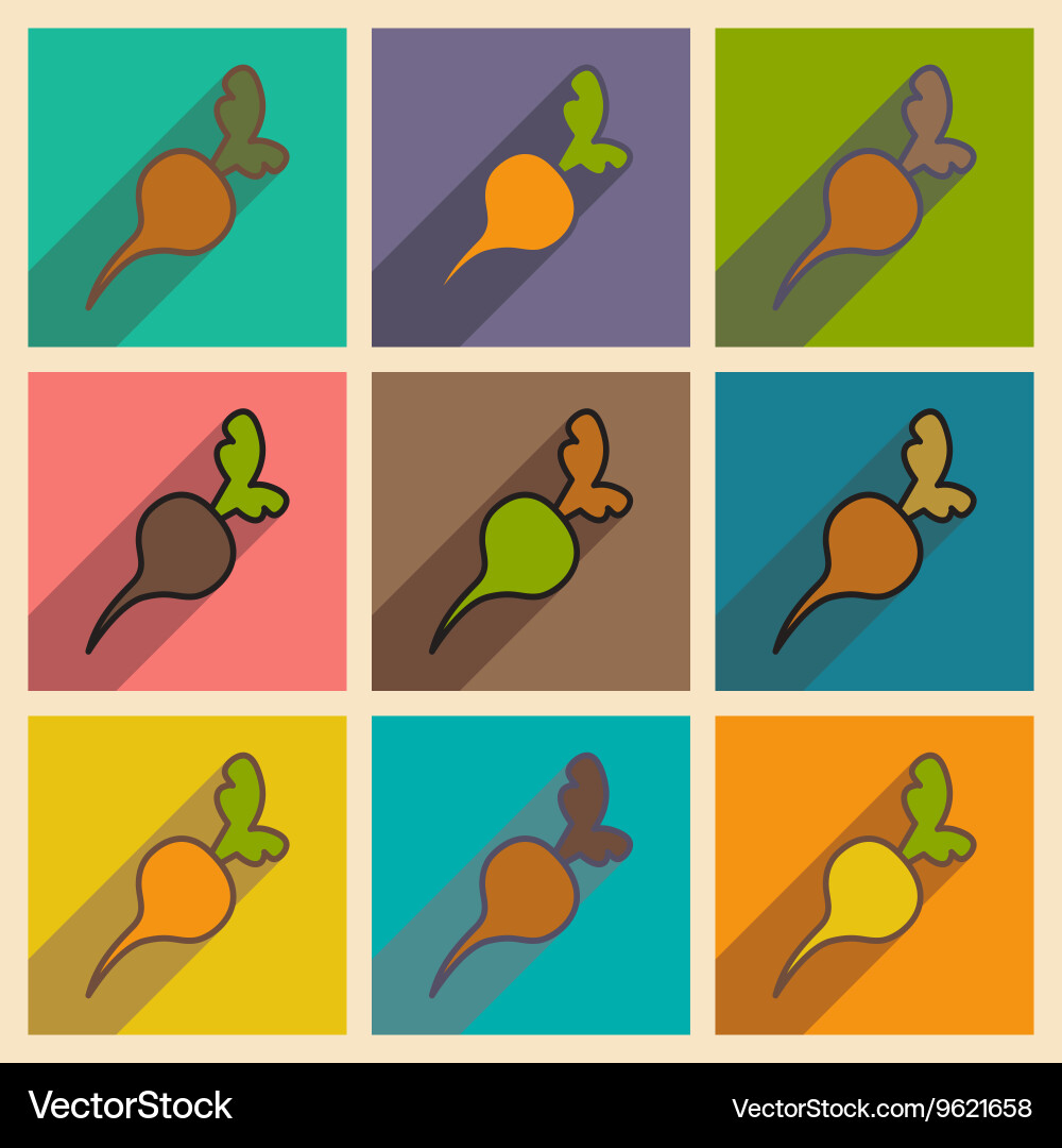 Flat with shadow concept and mobile application Vector Image