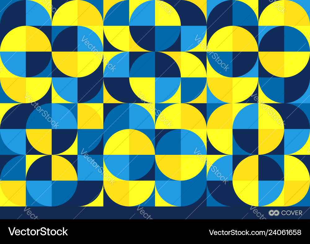 Geometric Color Block Pattern Vector Image