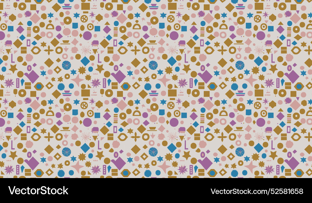 Geometric pattern with colored elements Geometric pattern with colored elements Vector Image