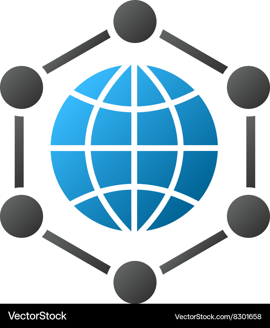 Global frame gradient icon Vector Image
