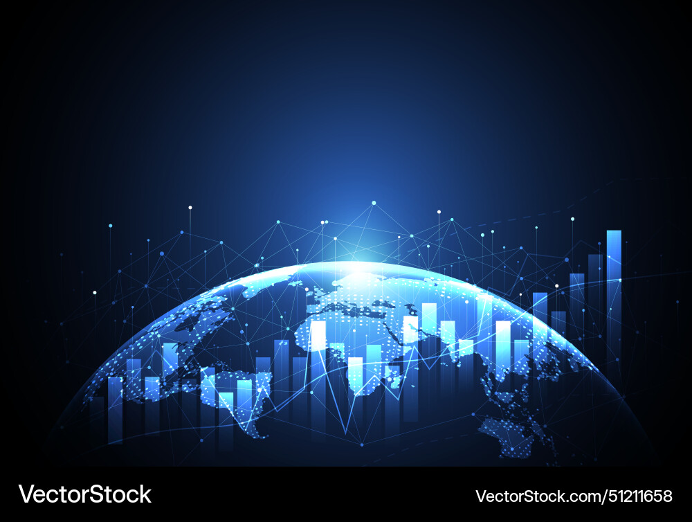 Global network connection world map point Global network connection world map point Vector Image