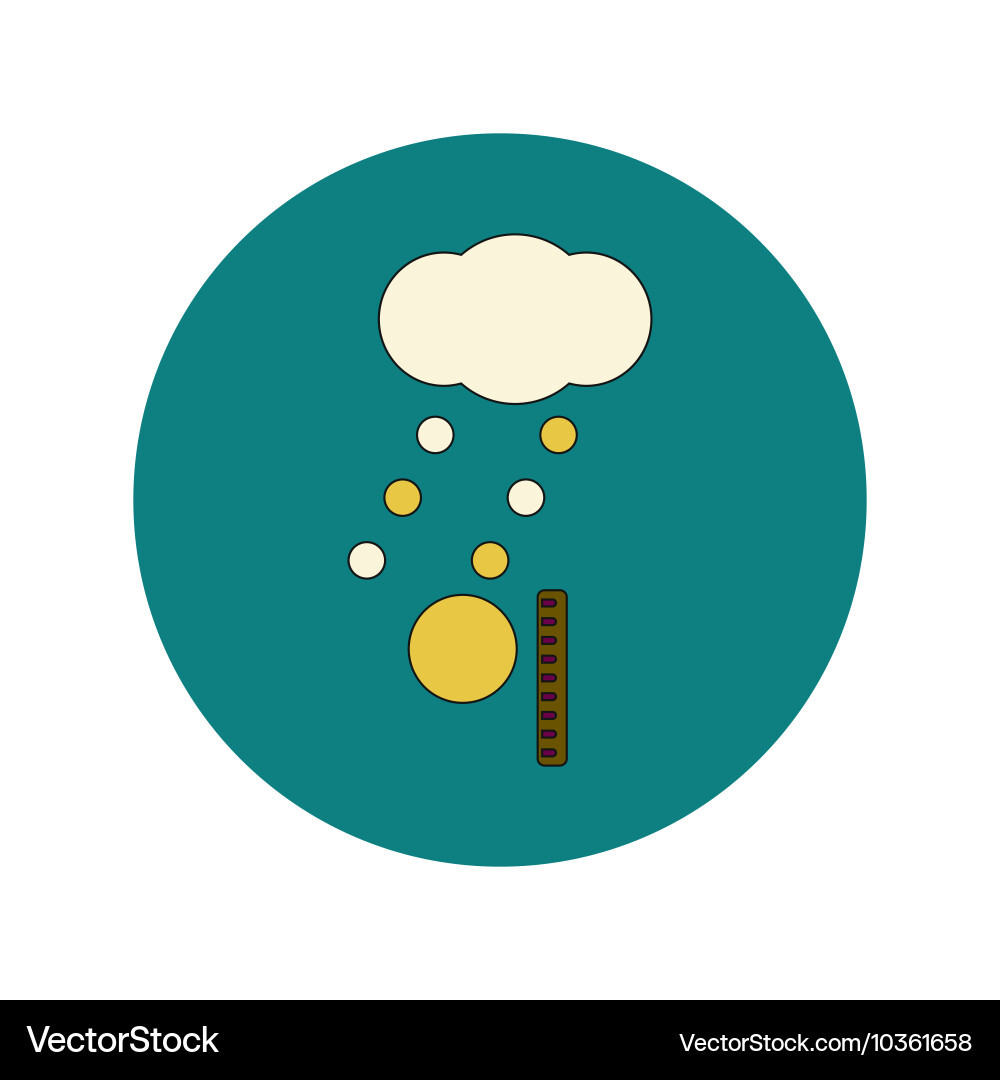 In flat design of hail vector image