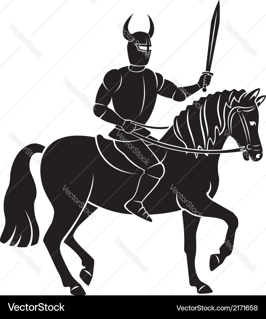 Knight on Horseback Vector Image