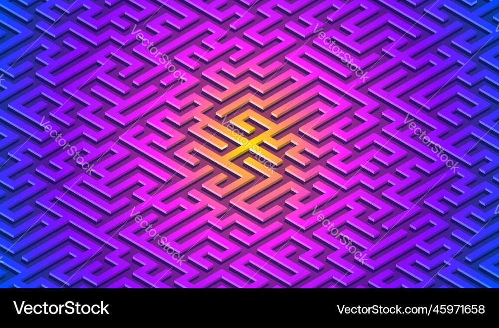 Maze pattern abstract background with vibrant Maze pattern abstract background with vibrant vector image