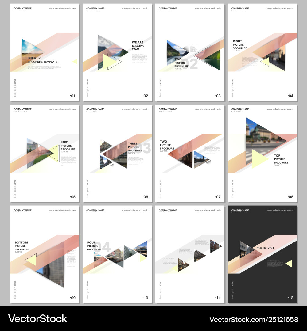 Minimal brochure templates with colorful gradient Vector Image