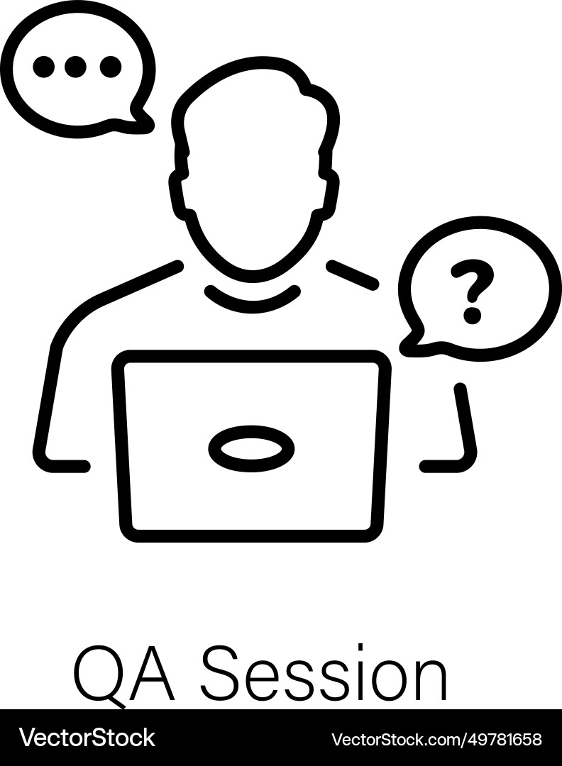 Qa session vector image