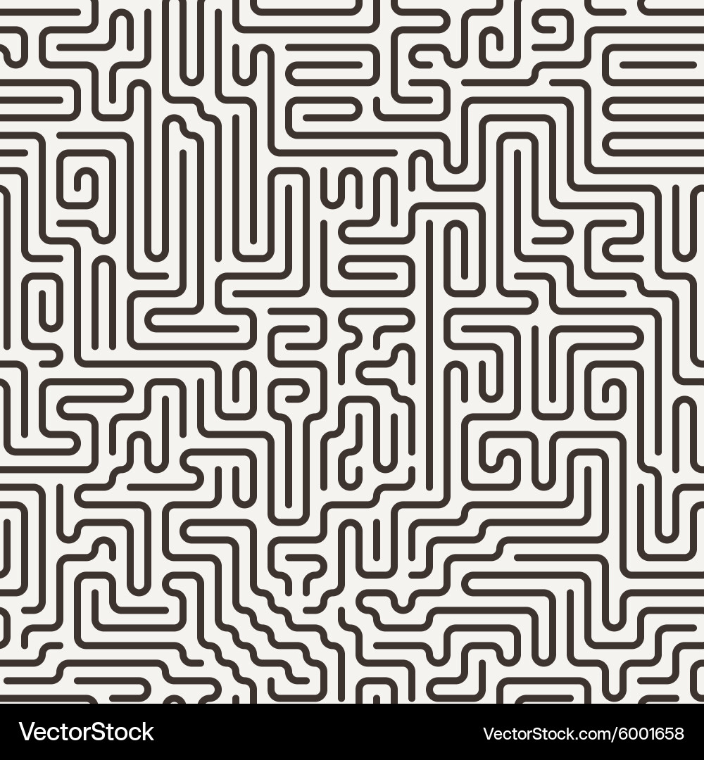 Seamless pattern in the form of a labyrinth vector image