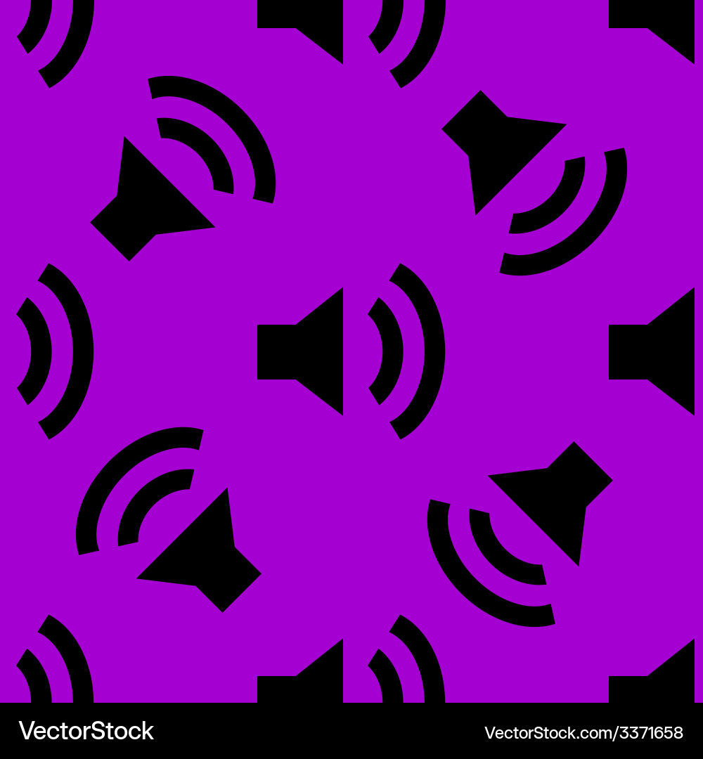 Speaker web icon flat design seamless pattern Vector Image