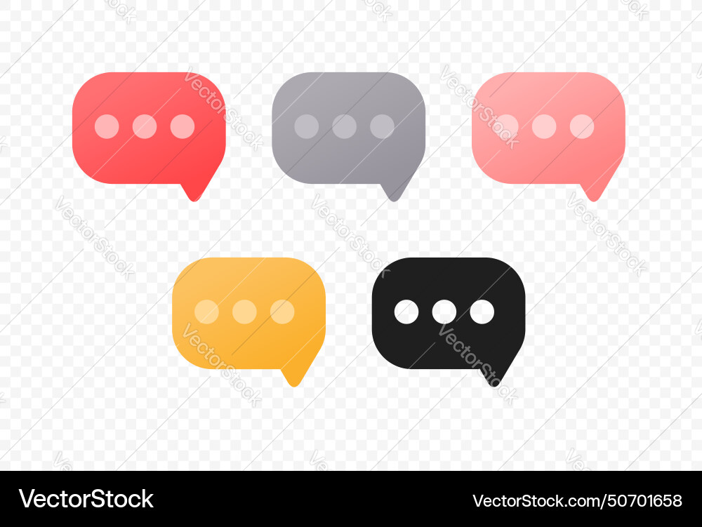 Speech bubble design message symbol vector image