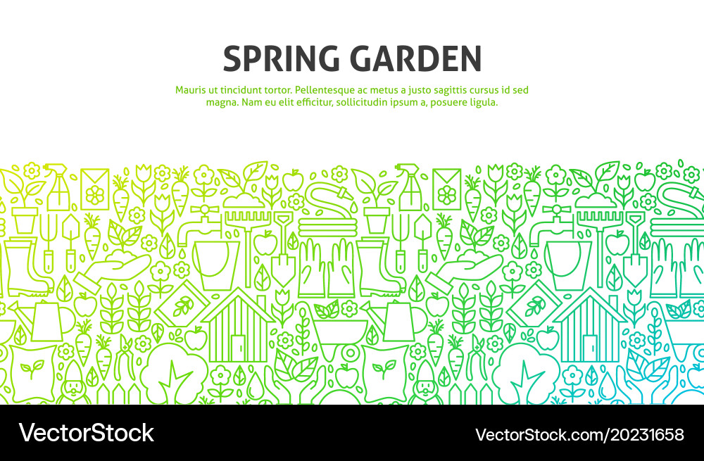 Spring Garden Elements Vector Image