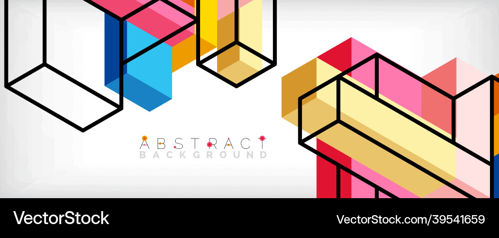 Abstract background 3d cubes cubic elements Abstract background 3d cubes cubic elements vector image