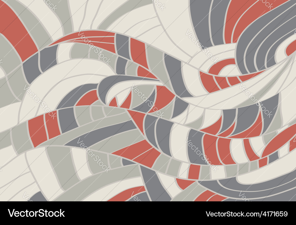 Abstract retro background with waves Vector Image