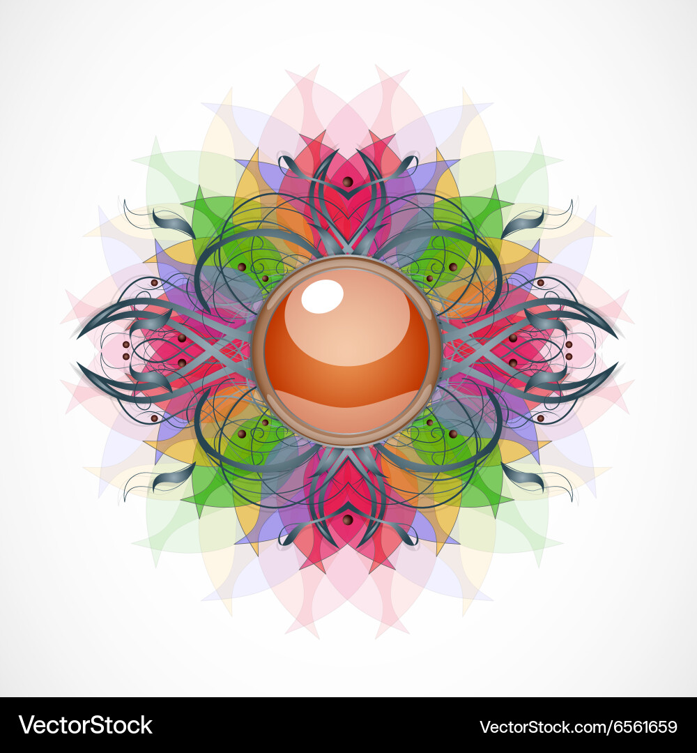 Abstract transparent background with broach Vector Image