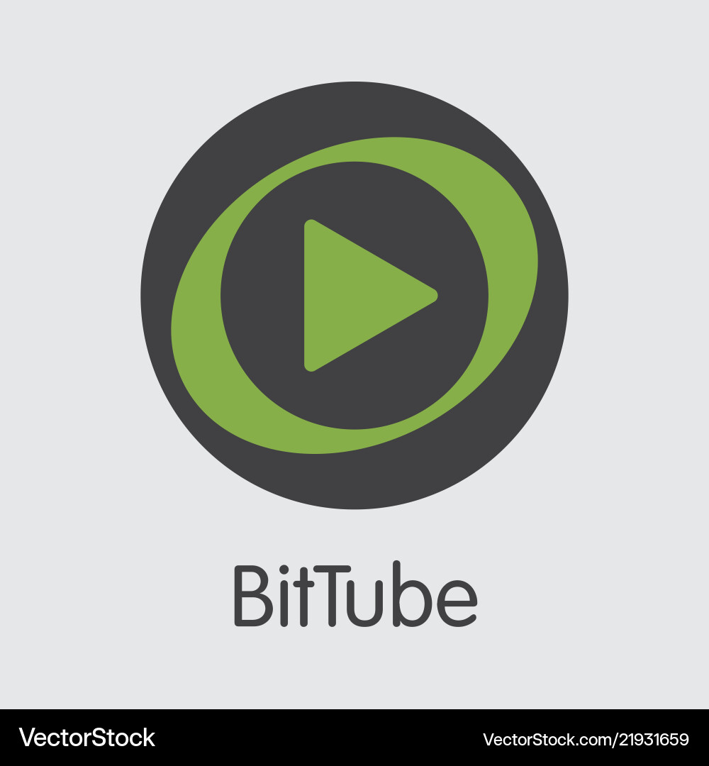 Bittube crypto currency coin web icon – Royalty-Free Vector | VectorStock