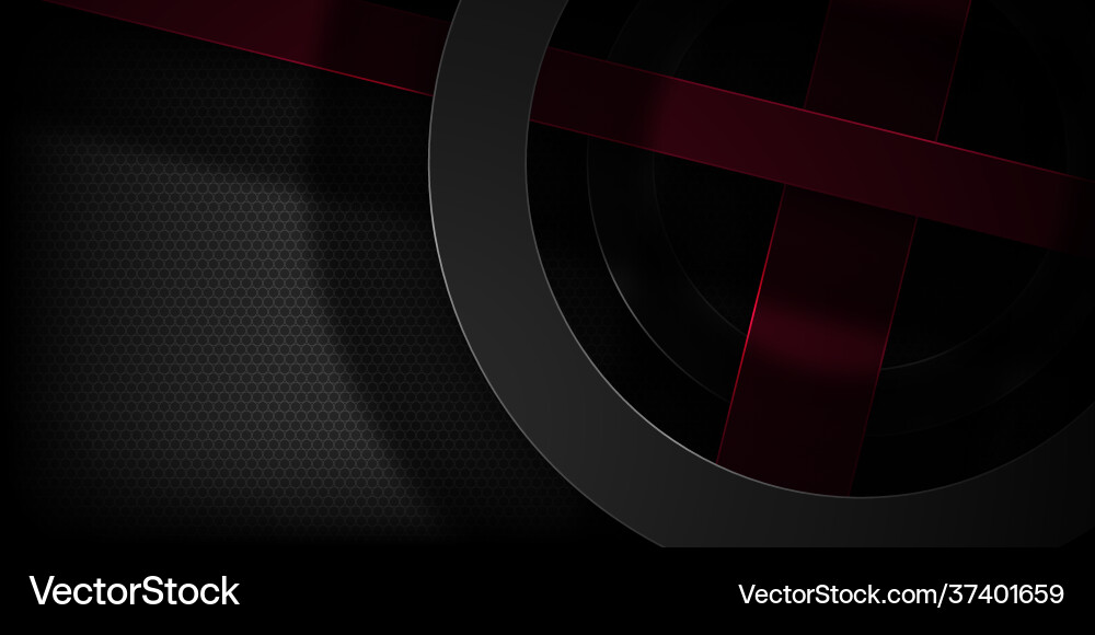 Black abstract background with overlapping Vector Image
